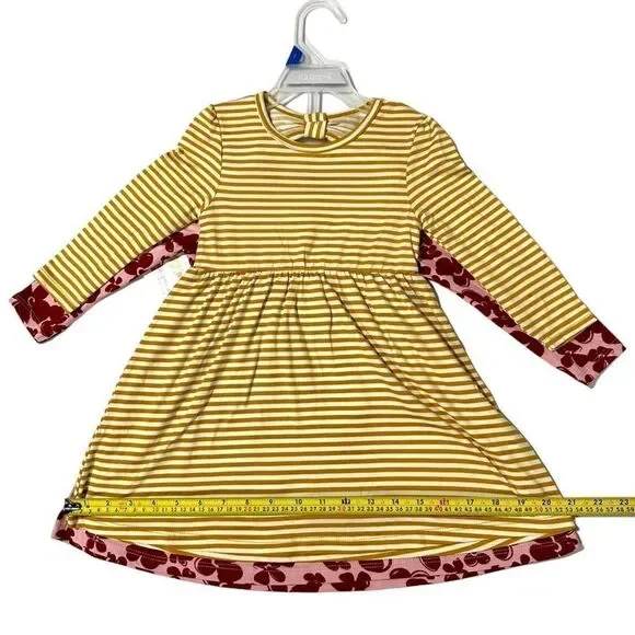 Member's Mark Girls' 2 Pack Dress Red Floral/Stripe Size 2T - Picture 11 of 15